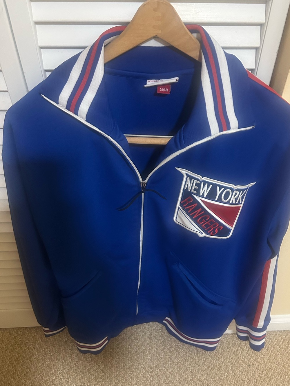 Mitchell and Ness New York Rangers track jacket